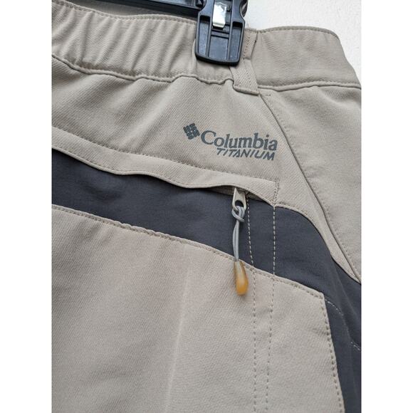 Columbia Titanium Pants Men's Soft Shell Omni-Shield Tan Size M 34 EUC - Picture 8 of 14